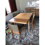 Mackintosh mid century extending dining table and four chairs