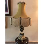 Onyx brass lamp