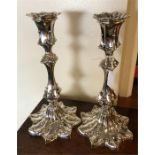 Pair of good quality plated candlesticks