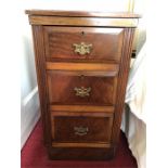 Two walnut pedestals/pot cupboards