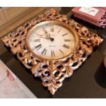 Decorative quartz gilt wall clock