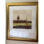 Pair prints of Tuscany by S H Jones 59 x 49 cms