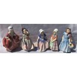 Five Royal Doulton figurines 13cms h approx to include Wendy, Tootles HN1680, Dinky Do HN1678, Babie