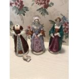 Three continental porcelain figures of Jane Seymour, Catherine parr and Anne Boleyn