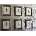 Set of six Dickens prints each 24 x 18cms