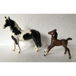 Two Beswick horses