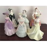 Six Coalport figurines Six Coalport figurines, Penelope, Carla, Party time, Kerry, Andrea and Violet