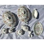 Ten pieces of Minton Haddon Hall pattern China