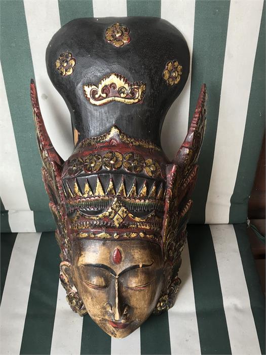 Indian carved wooden mask