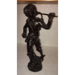 Bronze figure of a grape picker 36cms.
