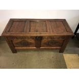 18thC Oak coffer with candle box in superb condition and colour.