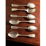 Set of six dessert spoons by Charles Boyton 1847