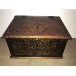 A mid 19thC oak bible box