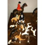 Bewick huntsman, beagles and horses all a/f except 2 unmarked brown foals.