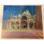 Raymond Oliver acrylic on paper San Marco Venice