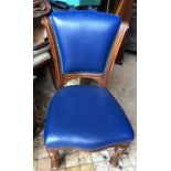 Set of six mid 19thC leather upholstered rosewood chairs