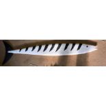 A Barracuda by Sam Taplin, son of Guy Taplin, 120cms x 33cms, bought from the sculpture exhibition