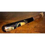 A 19thC decorated truncheon/tipstaff, 31cms.