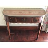 An early 20thC sidetable, 3 drawers to front - 98 w x 76 h x 44cms d