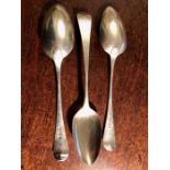 Two Peter & Ann Bateman table spoons 1799 and a Soloman Hougham 1802