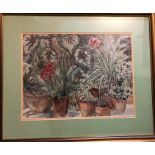 Botanical watercolour by Marion Rhodes signed