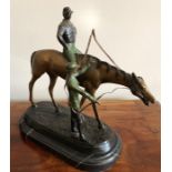 Bronze "After the races" signed J Willis Good 33h x 23w