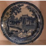 Rogers blue and white plate, 25 cms d