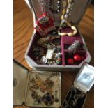 A quality of costume jewellery in three boxes