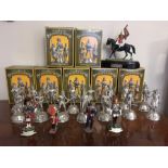 A large quantity of Buckingham Pewter Soldiers, some with boxes. (20)