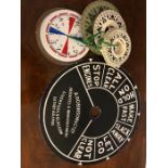 Various compass cards