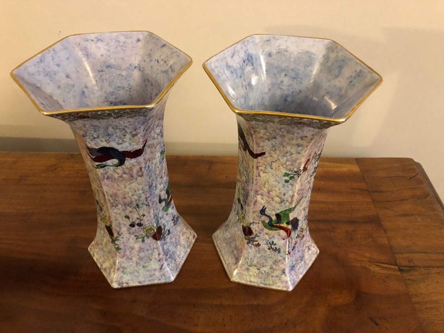 Pair Carlton ware vases