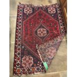 Two hand knotted vintage rugs