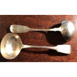 Pair silver toddy ladles by Emanuel Brothers 1859