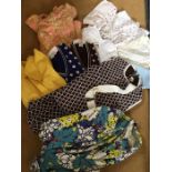 A quantity of 1950/60s costume including trouser suit, two tank tops, underwear etc.