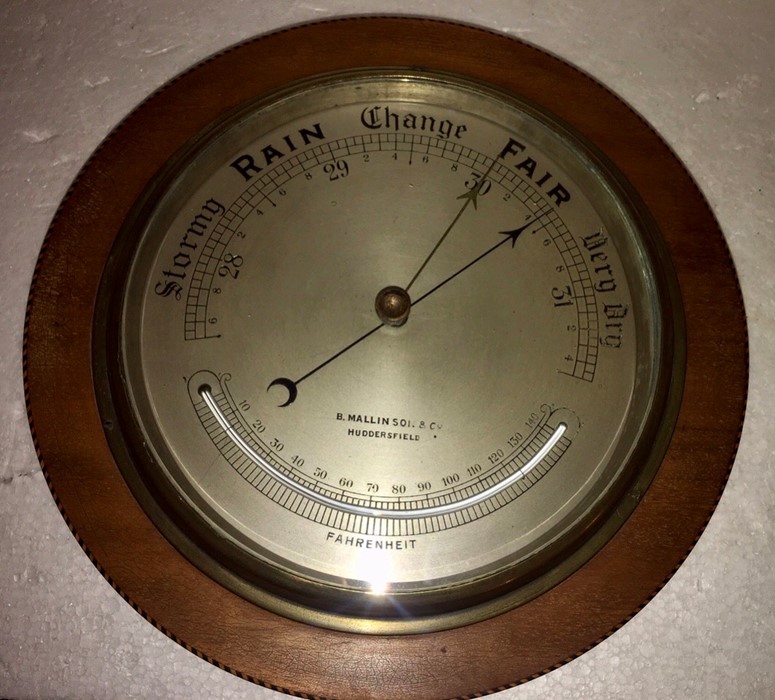 Aneroid barometer B.Mallinson, Huddersfield.