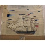 Good woolwork picture of HMS St. George 1851