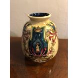 Moorcroft tube lined vase marked trial 2-11-00