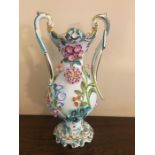 A 20thC Coalbrookdale Coalport vase 26cms h - excellent condition