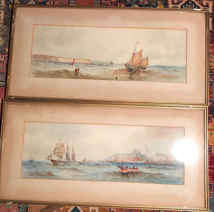 Two Austin Smith watercolours off Whitby