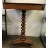 Mahogany table with drawer