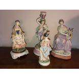 Four late 19thC bisque figures all in good order 30cms high