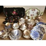 Boxed lot of ceramics to include dressing table sets, slight a/f and various cups and saucers and