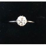 Diamond solitaire ring 1.65 cts