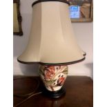 Moorcroft pottery table lamp