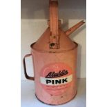 An Alladin pink paraffin tin - 35 cms h