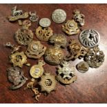 Collection of military cap badges