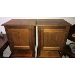 A pair of Danish Oak cabinets