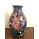 Moorcroft vase 19cms h ‘Blue Finches’ in good condition