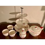 Crown Devon Fieldings Stockholm pattern part tea service etc.