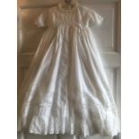 Good quality Christening gown with a photograph of baby wearing it in 1926